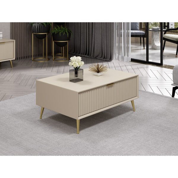 Table basse Lux 90 x 60 cm - Beige