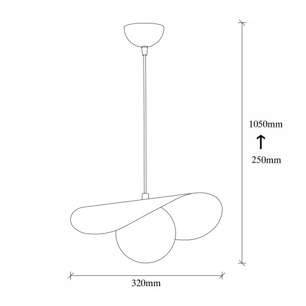 Plafonnier Camel 6 - Noir/blanc Plafonnier Camel 6 - Noir/blanc
