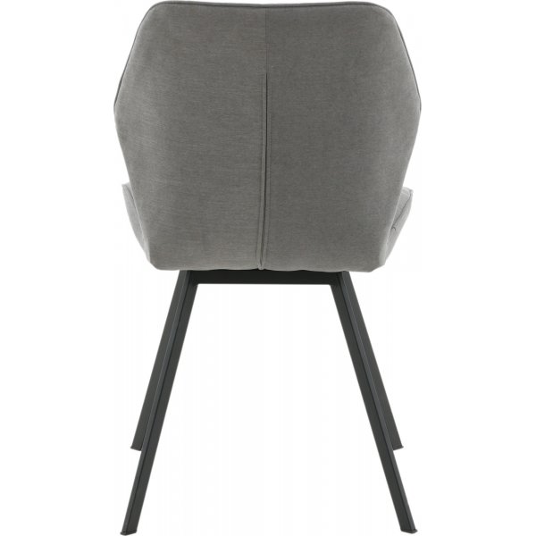 Chaise de salle  manger Greta - Tissu gris