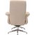 Hagn fauteuil fauteuil met voetenbank - Beige schapenvacht imitatie/geolied eiken + Textielreiniging voor meubels