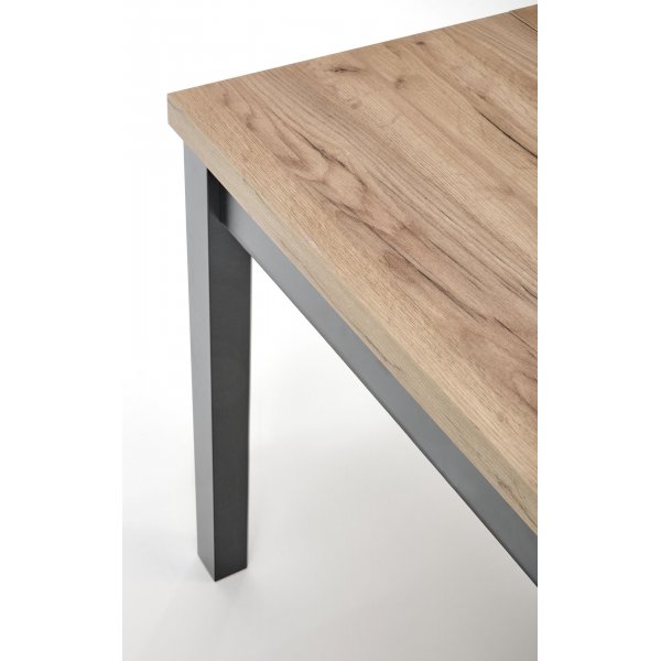 Table à manger Callahan 90-125 x 90 cm - Chêne artisanal/noir Table à manger Callahan 90-125 x 90 cm - Chêne artisanal/noir