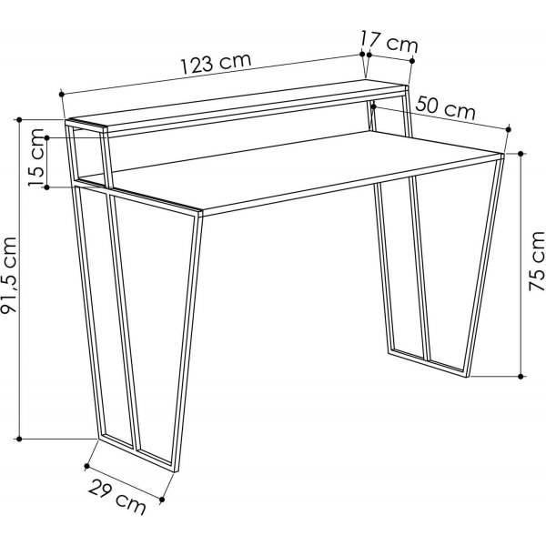Pal skrivbord 123x50 cm - Ljus mocka Pal skrivbord 123x50 cm - Ljus mocka