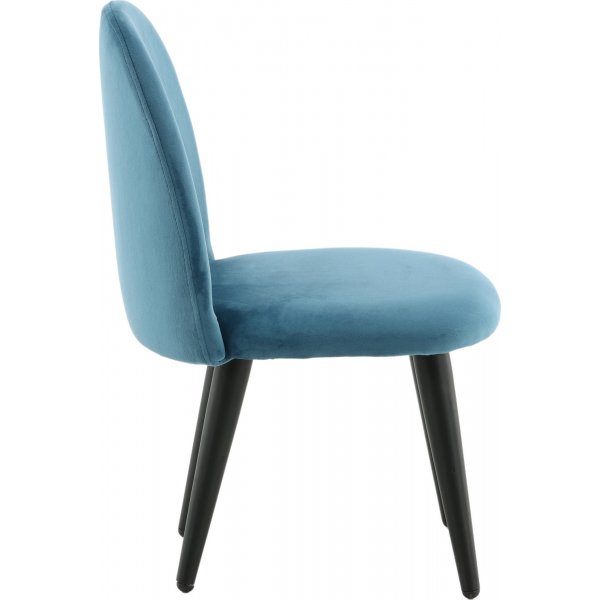 Chaise de salle à manger Alice XXS - Velours bleu Chaise de salle à manger Alice XXS - Velours bleu