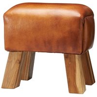 Fotpall Porto Låg - Konjak / Teak Fotpall Porto Låg - Konjak / Teak