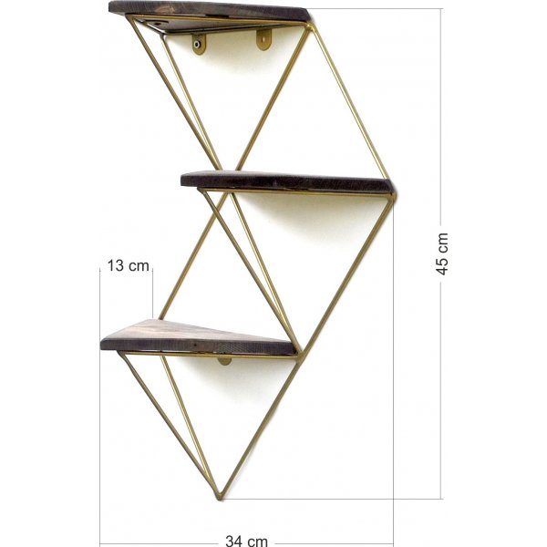 Walter wandplank 76 - Walnoot/goud