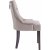 Chaise Tuva avec poigne dans le dossier - Velours gris-beige + Pieds de meubles