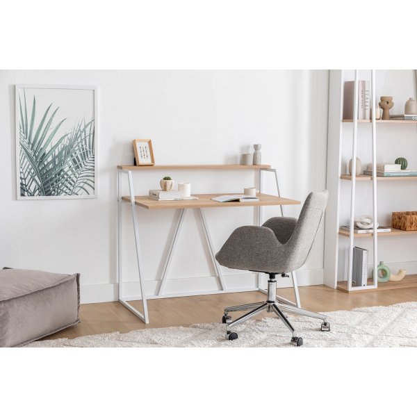 Bureau Lissa 105 x 60 cm - Chne saphir/blanc