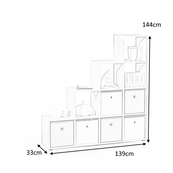 Altea boekenkast 10 - Eiken