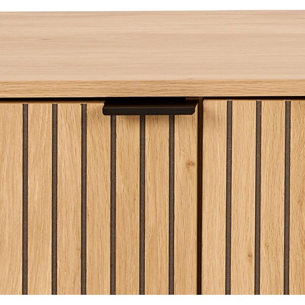 Jaipur TV-bänk - Ek/matt svart Jaipur TV-bänk - Ek/matt svart