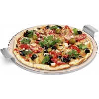 Pizza pizzasten med serveringsstativ i stål - D40 cm Pizza pizzasten med serveringsstativ i stål - D40 cm