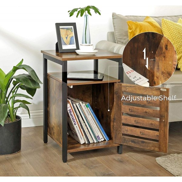 Vilgot nachtkastje - Bruin/zwart