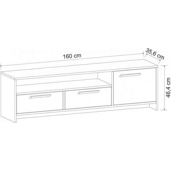 Tyson TV-bnk - Antracit/ek