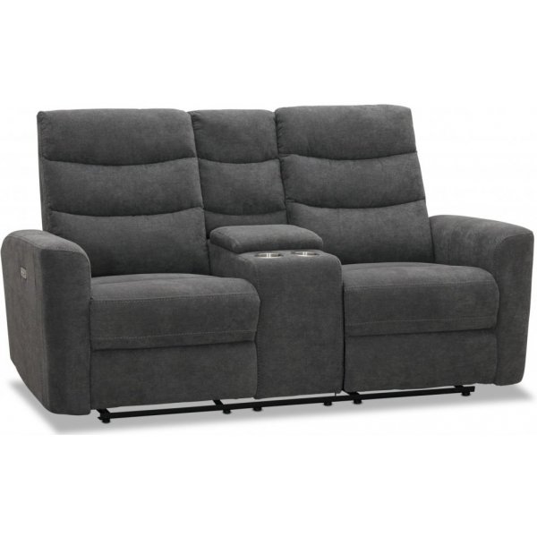Canapé inclinable Chicago 2 places avec mécanisme électrique - Gris Canapé inclinable Chicago 2 places avec mécanisme électrique - Gris