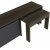 Banc mdia Oslo - Anthracite/noyer