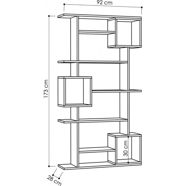 Soto bokhylla - Antracit Soto bokhylla - Antracit