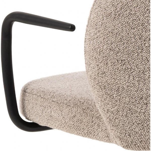 Patricia kontorsstol - Beige bouclé/matt svart Patricia kontorsstol - Beige bouclé/matt svart