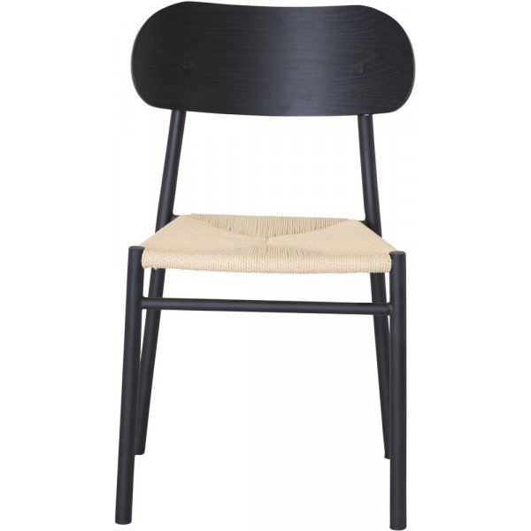 Bridge matstol Svart/naturfiber