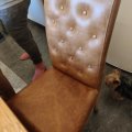 Kundbild Lova matstol - Anilinläder brunt: Väldigt fina stolar med hög...