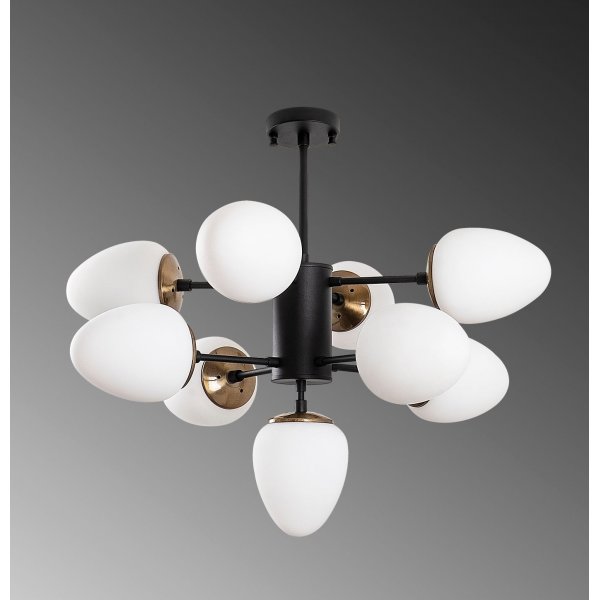 Basar taklampa 10316 - Svart/vit Basar taklampa 10316 - Svart/vit