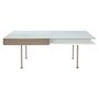 Frank soffbord 130 x 65 cm - Vit / Metall