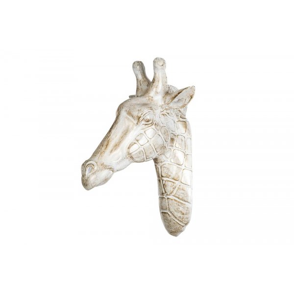 V�ggdekoration Giraff - Vit/guld