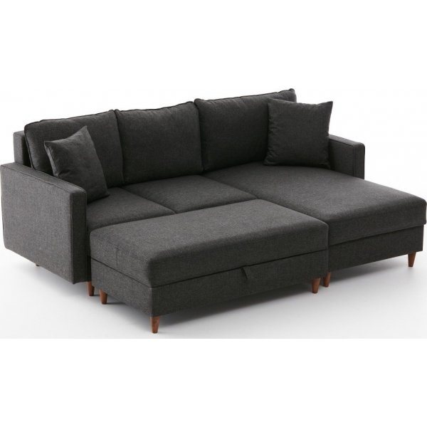 Canapé divan Eca droit - Anthracite Canapé divan Eca droit - Anthracite