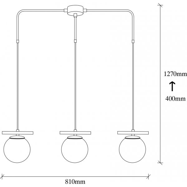 Ozon taklampa 6281 - Svart/vit