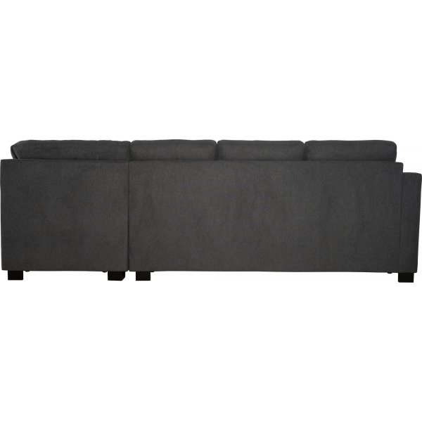 Canap d\\\'angle Salem en tissu gris fonc