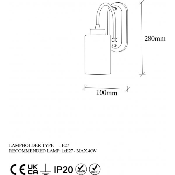 Heiki wandlamp 13160 - Goud