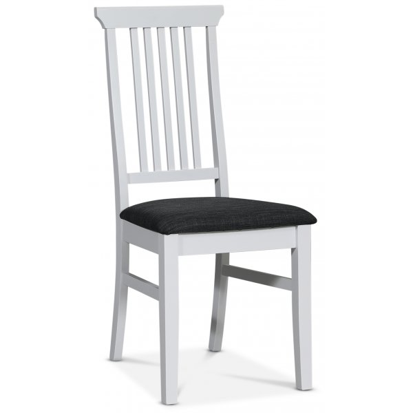 Groupe repas Fr : Table 180 cm incluant 6 chaises Ms - Blanc/Chne