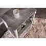 Charlotte sngbord - Vit/betongimitation