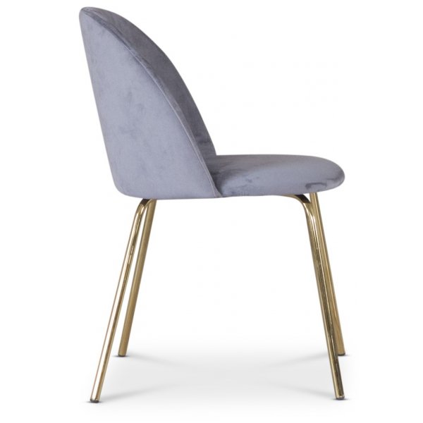 Giovani velvet stol - Gr�/M�ssing