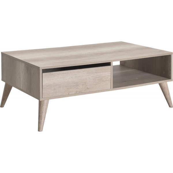 Sharp soffbord 110 x 65 cm - Ljus valnt