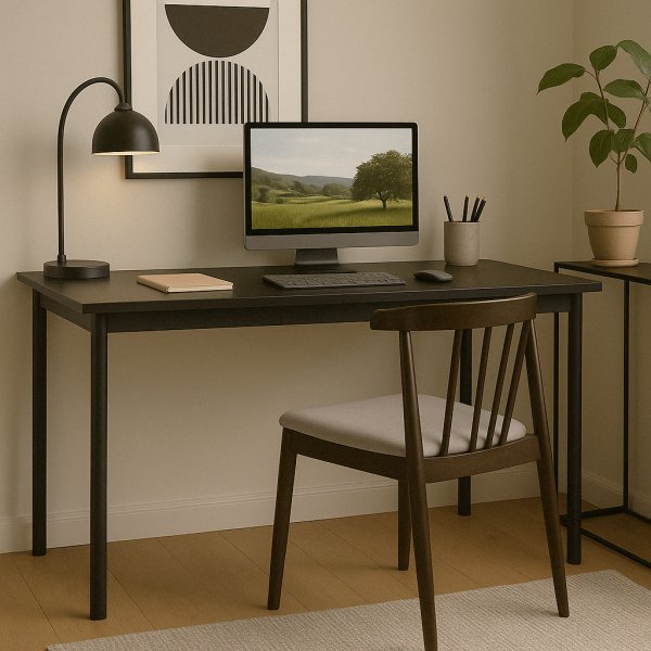 Stol i valnöt med ljusgrå sits - Florence + Textilrengöring för möbler Stol i valnöt med ljusgrå sits - Florence + Textilrengöring för möbler