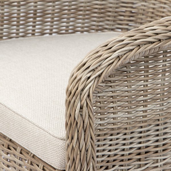 Matgrupp med 6 stolar och matbord 180 x 100 cm rotting - Menton/Mercury