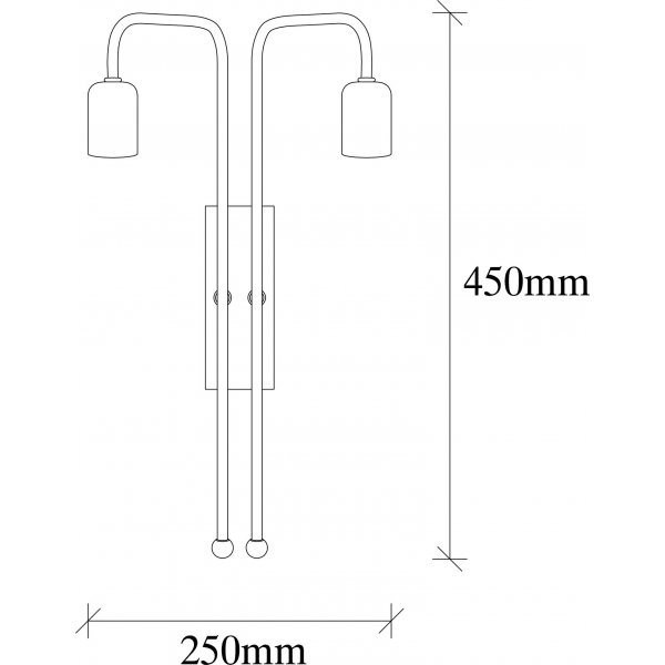 Mum wandlamp 3511 - Goud/zwart