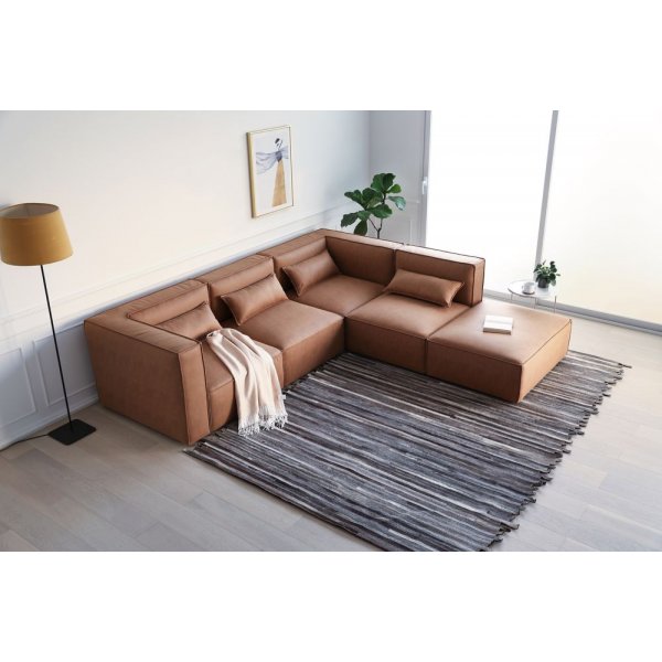 Nees modulaire bank in cognac combo 1