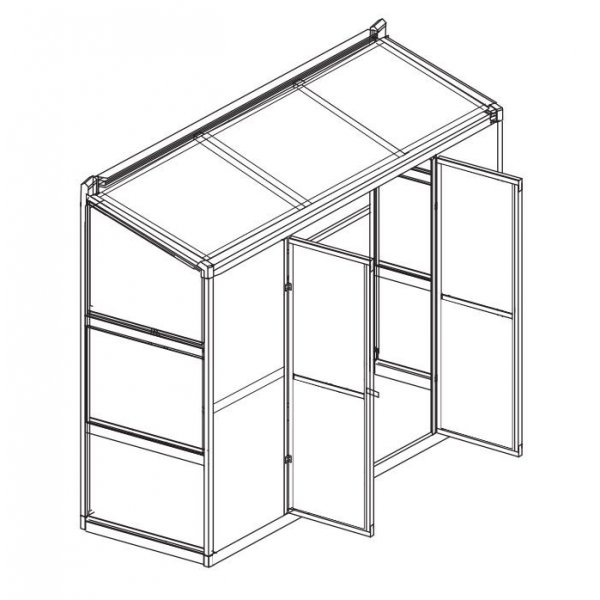 Väggväxthus Atlas - 1,3 m² Väggväxthus Atlas - 1,3 m²
