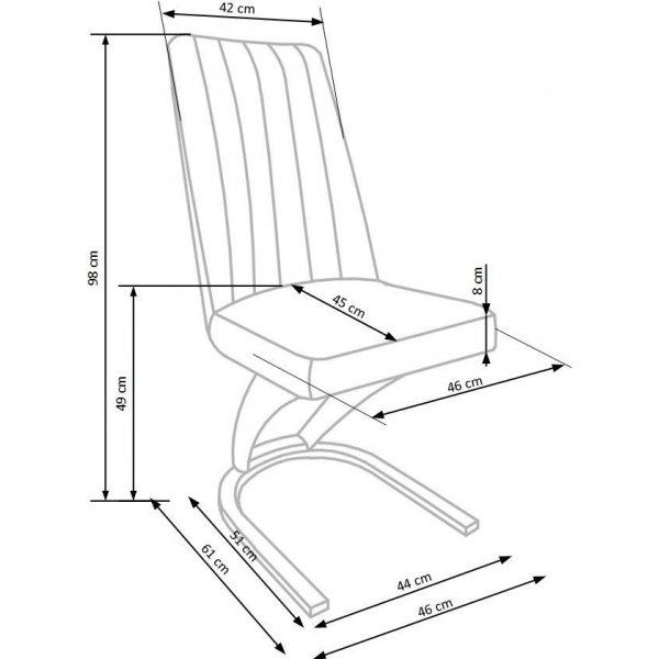 Chaise de salle  manger Heath - Marron vintage (PU)