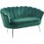 Kingsley 2-sits soffa i sammet - grn / krom