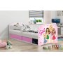 Vejle barnsng med frvaringsfack 80 x 160 cm - Valfri sticker & frg