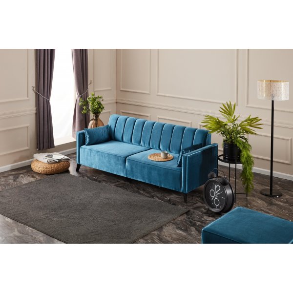 Ova 3-sits bäddsoffa - Turkos Ova 3-sits bäddsoffa - Turkos