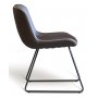 Texas matgrupp med 6 st Texas matstolar Brun PU + Texas matbord betong 180x90 cm