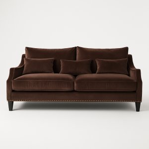 Charles 3-sits soffa - Brun sammet Charles 3-sits soffa - Brun sammet