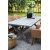 Groupe d\\\'extrieur Oxford, table grise 220 cm avec 6 chaises de salle  manger de couleur naturelle Valetta
