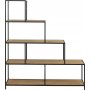 Seaford bokhylla 135x150 cm - Ek/svart