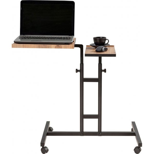 Glen laptopbord 67x45,5 cm - Furu/svart (på hjul) Glen laptopbord 67x45,5 cm - Furu/svart (på hjul)