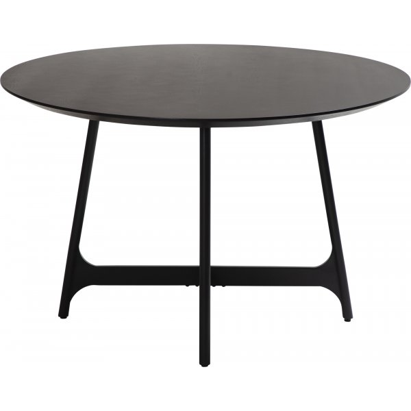 Table à manger Ooid Ø120 cm - Placage frêne teinté noir/noir Table à manger Ooid Ø120 cm - Placage frêne teinté noir/noir
