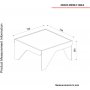 Mezzo soffbord 73,6 x 73,6 cm - Vit