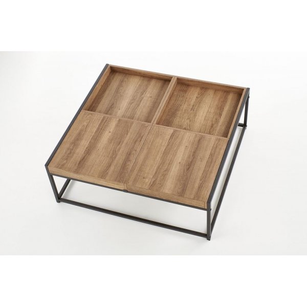 Table basse Julius 84 x 80 cm - Chêne/noir Table basse Julius 84 x 80 cm - Chêne/noir